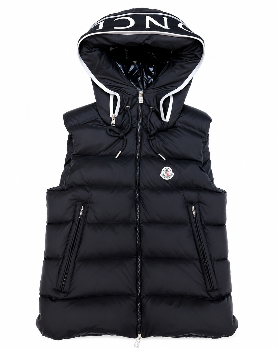 MONK / DUCK DOWN PUFFER HOODED VEST