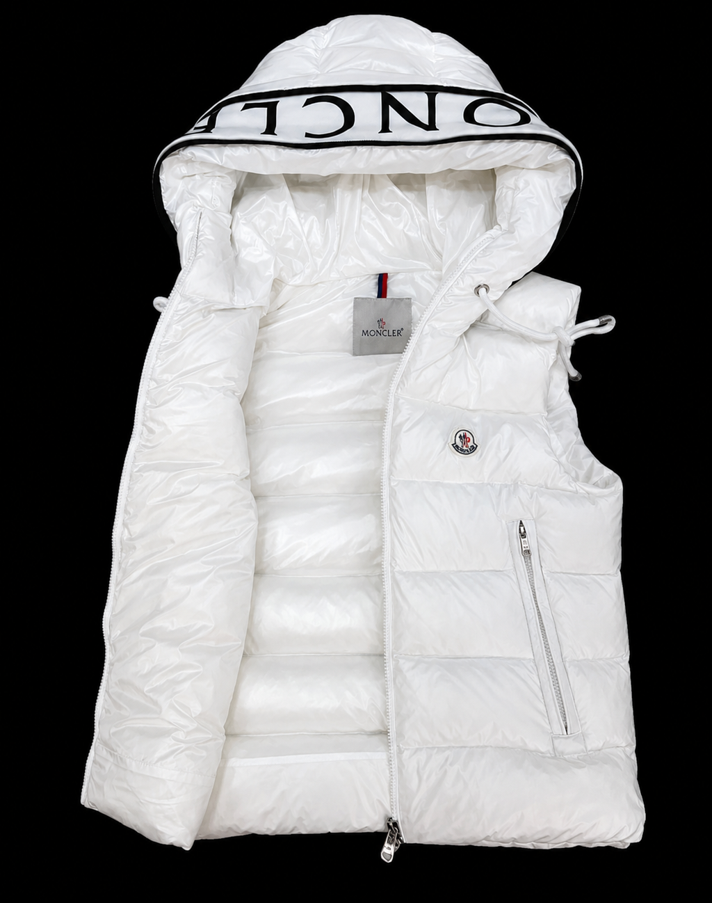 MONK / DUCK DOWN PUFFER HOODED VEST