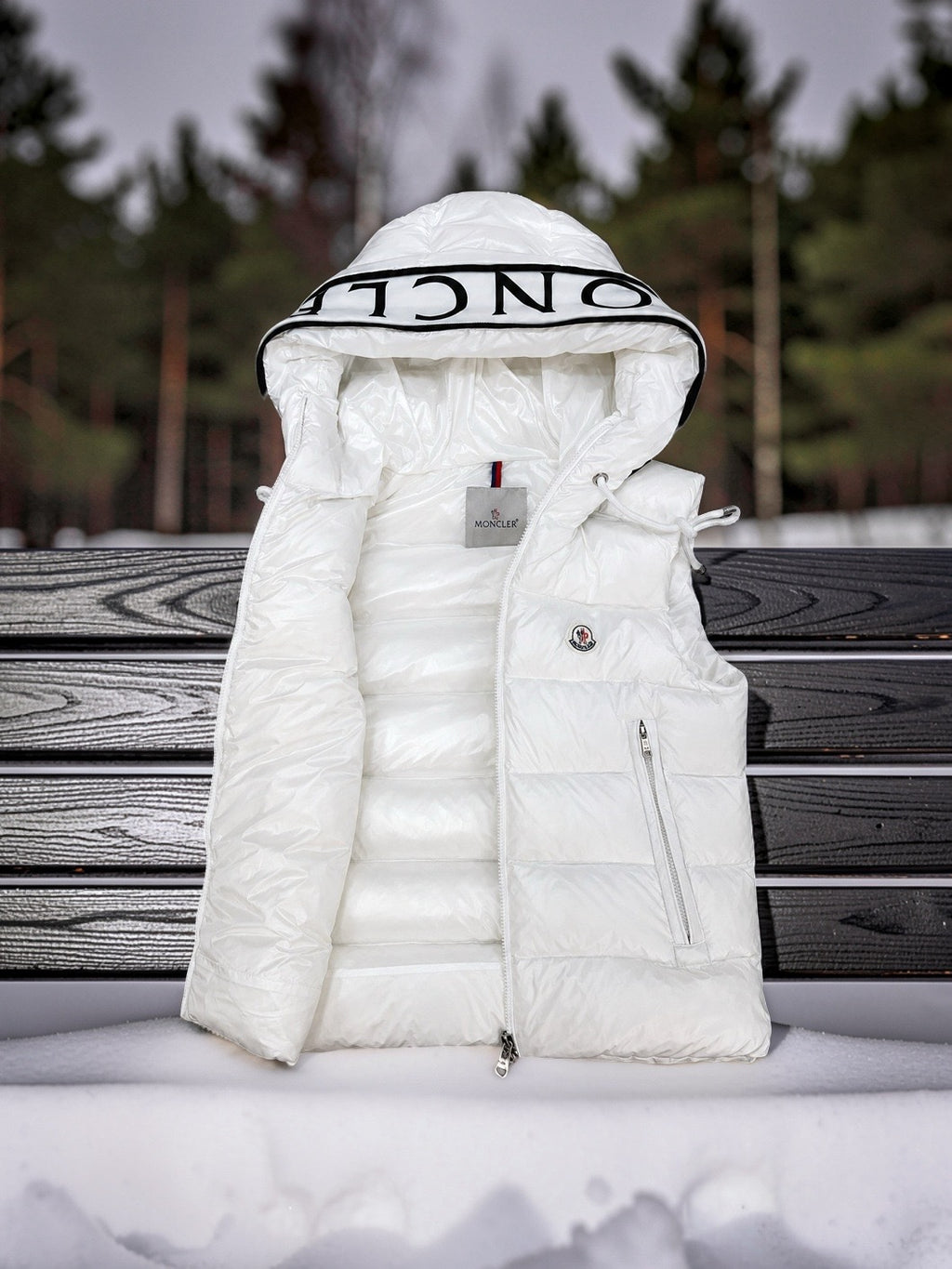 MONK / DUCK DOWN PUFFER HOODED VEST